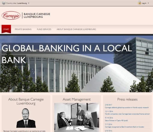 Carnegie LU – Banque Carnegie Luxembourg  Öffnungszeit