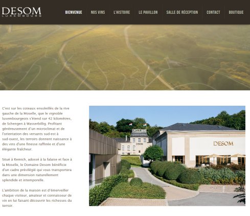 Bienvenue   Domaine Caves Desom  Luxembourg  Öffnungszeit