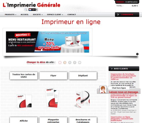 Imprimeur en ligne  impression en ligne : L'imprimerie Generale  Öffnungszeit